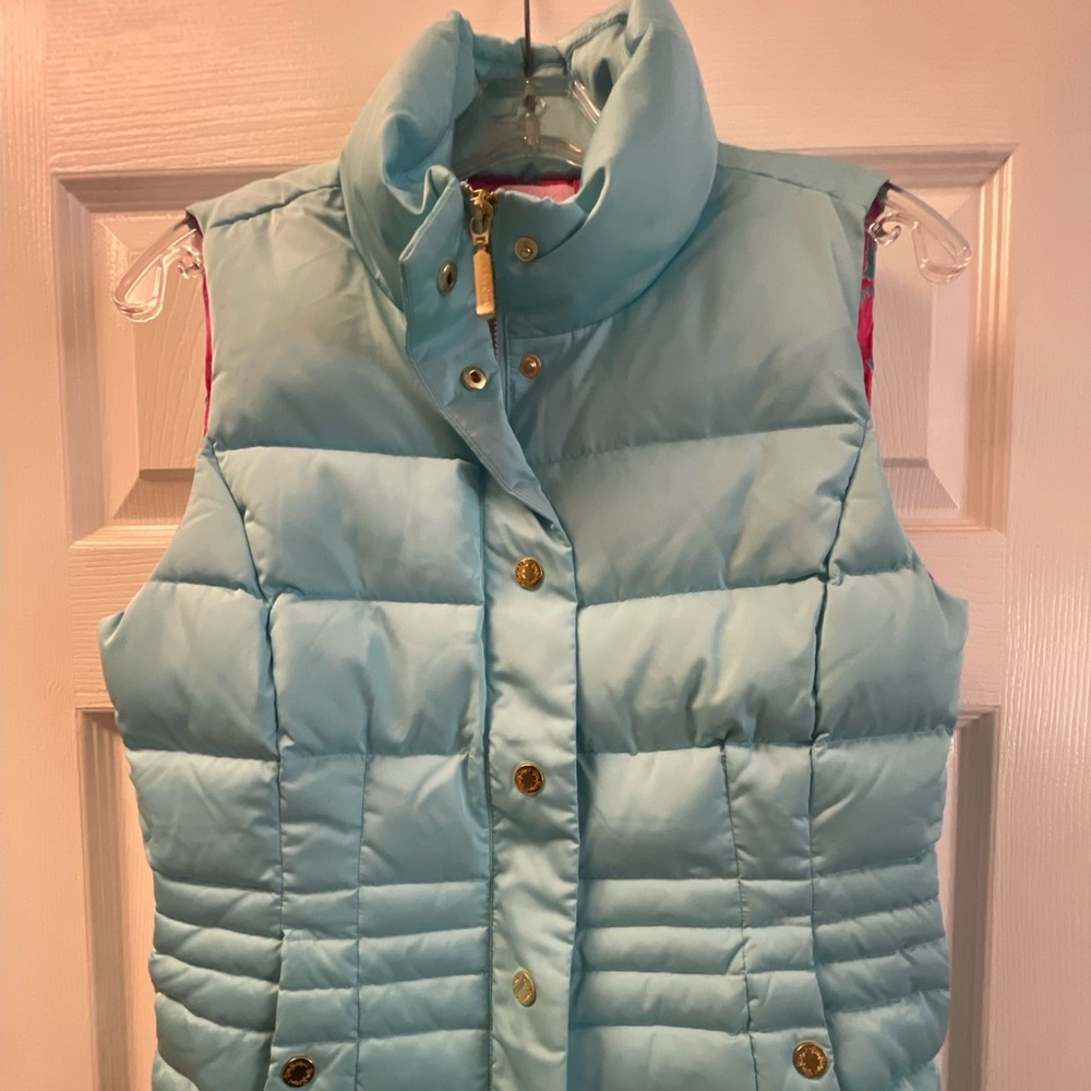 lily pulitzer puffer vest size small
